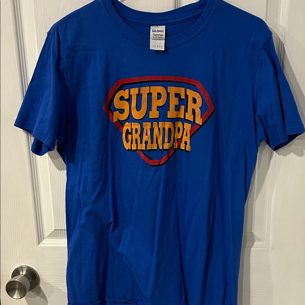 Gildan Blue Super Grandpa Kids Tee